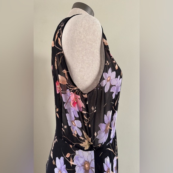 Calvin Klein A Line Floral Midi Dress with Separate Slip Size 12 - Picture 8 of 14